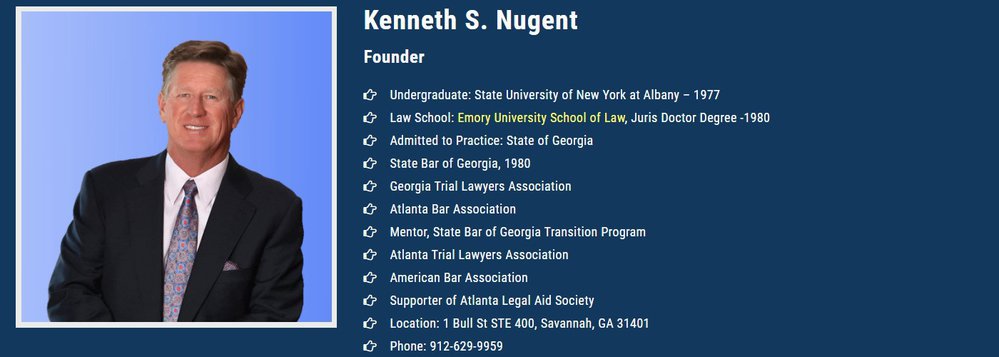 Ken Nugent Injury Attorney cover