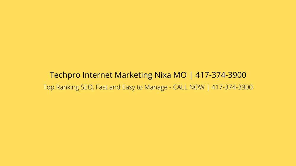  Techpro Internet Marketing Nixa MO cover