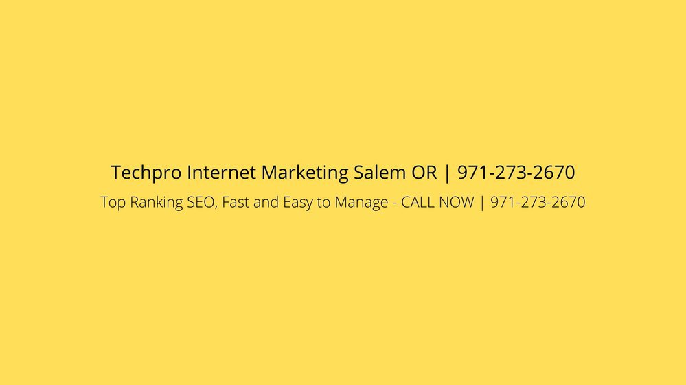 Techpro Internet Marketing Salem OR | 971-273-2670 cover