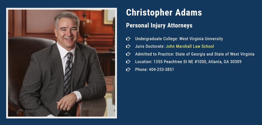 Christopher Adams Injury Attorney cover