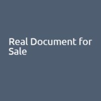 Real Document For Sale