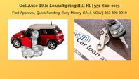 Get Auto Title Loans Spring Hill FL