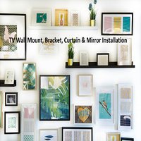 TV Wall Mount, Bracket, Curtain & Mirror Installation 