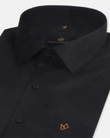Men Black Color Simple Regular Fit Cotton Shirt