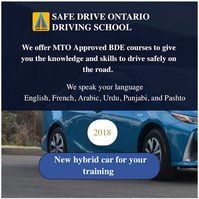 Safe Drive Ontario Driving School