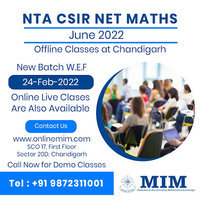 Mohan Institute of Mathematics - CSIR UGC NET Mathmatics Coaching In Chandigarh-IIT JAM Mathmatics In Chandigarh
