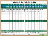 golf score card