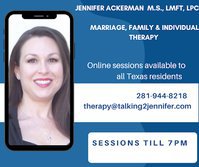 Jennifer Ackerman marriage family & individual therapy